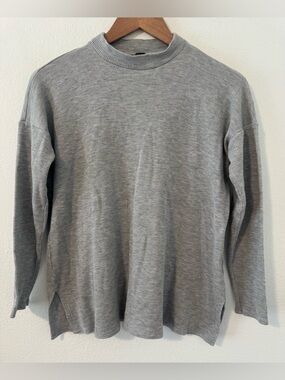 Eileen Fisher Cozy Tencel Cotton Waffle Shirt Gray Closet Staple Size XS